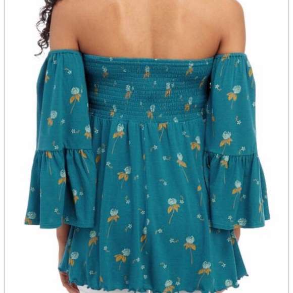 FREE PEOPLE Floral Off The Shoulder Tunic - Picture 2 of 6